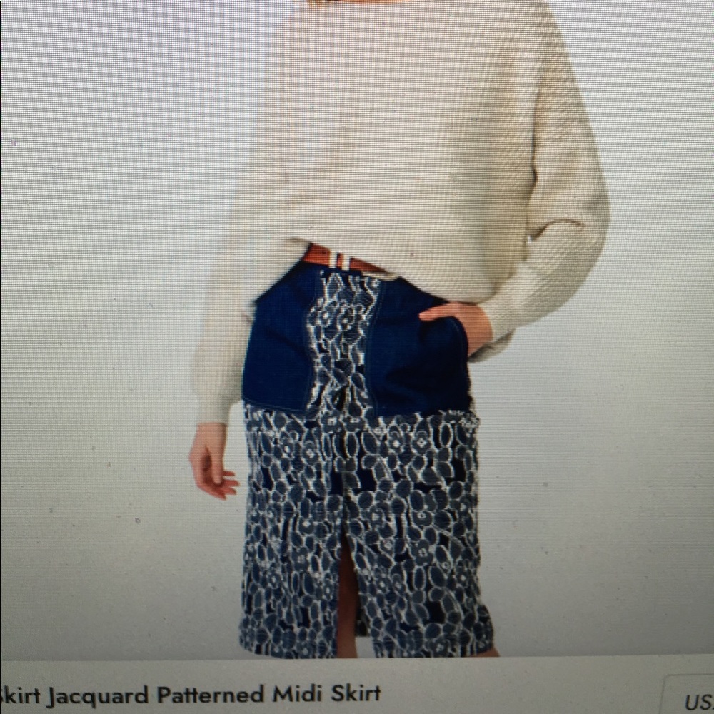 Ashleys USA jacquard patterned midi skirt.
